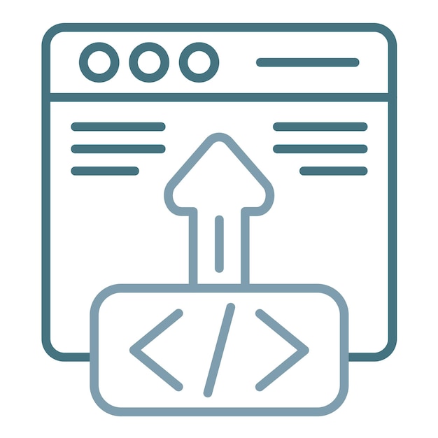 Code Deployment Flat Illustration