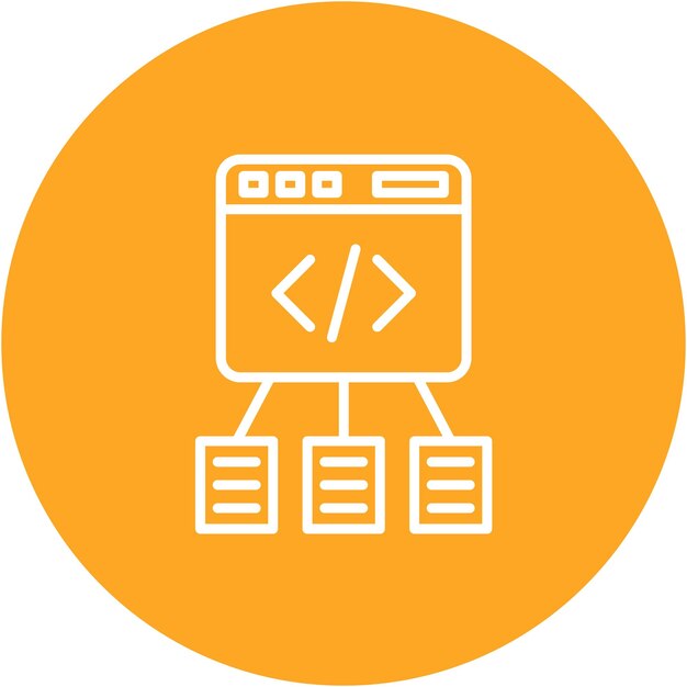 Code Framework Vector Illustration Style