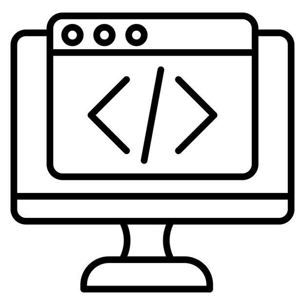 Code Learning vector icon Can be used for Online Education iconset