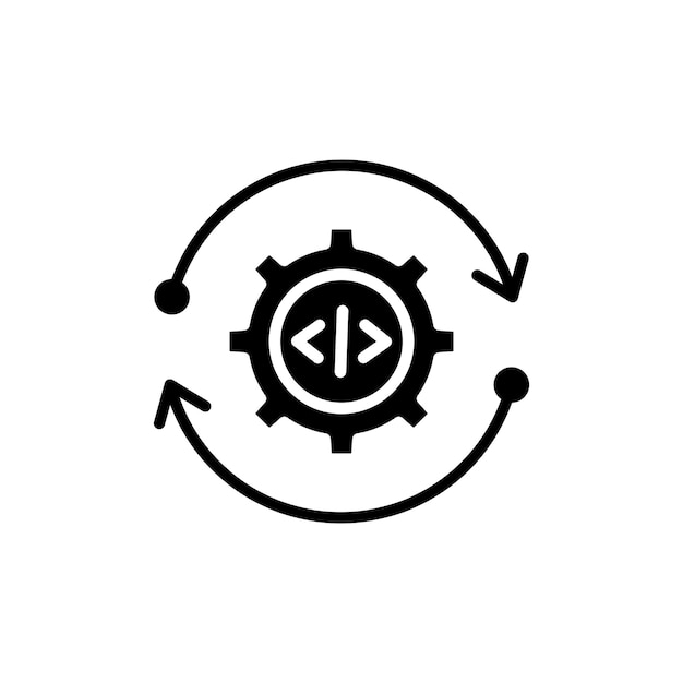 Code optimization icon set Web development coding vector symbol in a black filled and outlined style Computer Programming seo sign