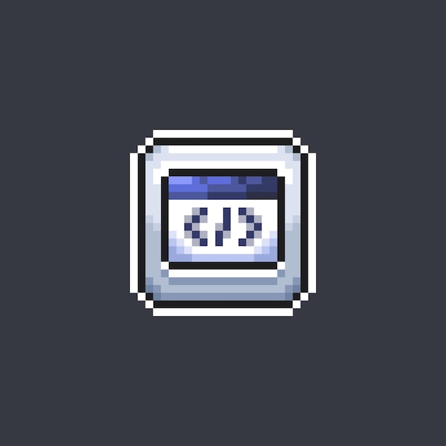 code page sign in pixel art style