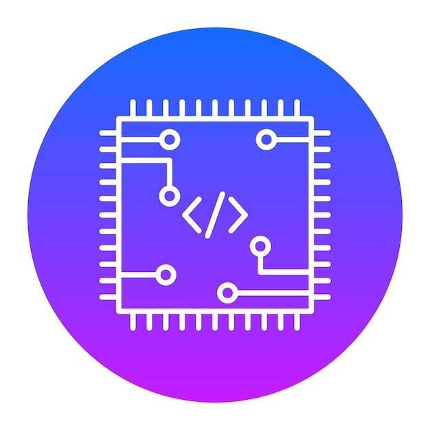 Code Processor Vector Illustration