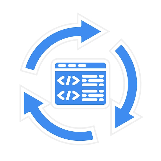code refactoring icon vector image can be used for mobile app development