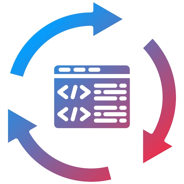 code refactoring icon vector image can be used for mobile app development