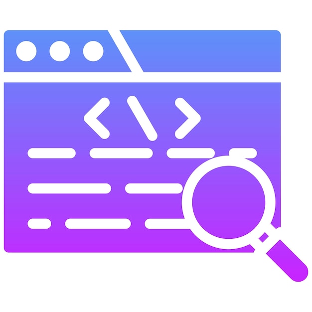 Code Review vector icon illustration of Quality Assurance iconset