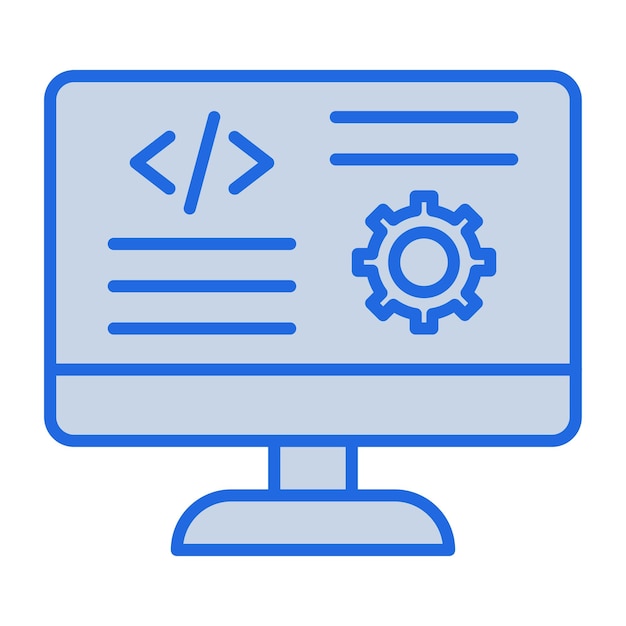 Code Settings Blue Tone Illustration