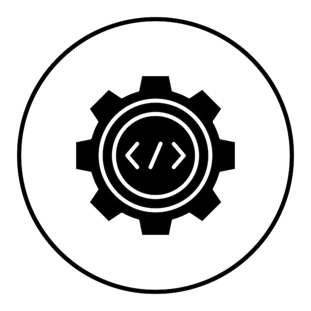 Code Settings vector icon Can be used for Web Hosting iconset