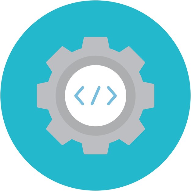 Code Settings Vector Illustration Style