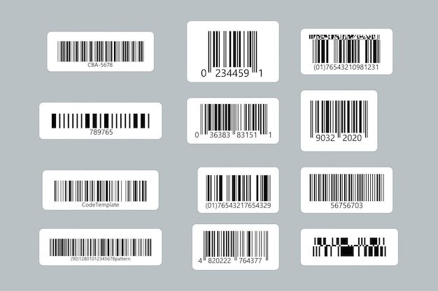 Code stickers on isolated background Code sample
