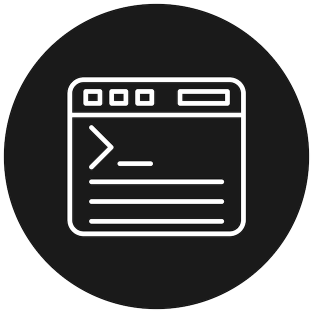 code terminal vector icon can be used for computer programming iconset