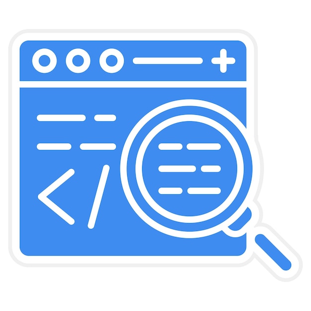 code testing icon vector image can be used for computer programming