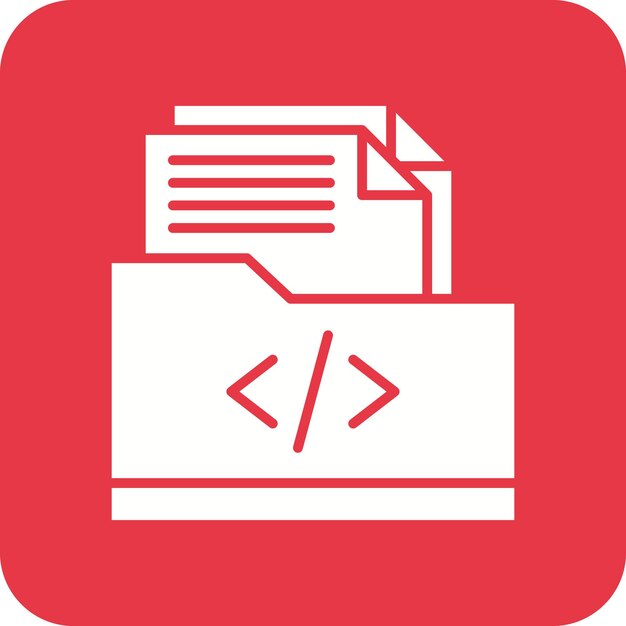 coding folder icon vector image can be used for coding and development