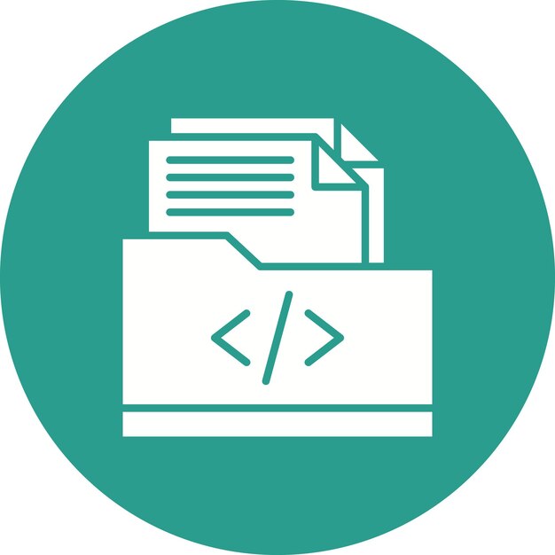 coding folder icon vector image can be used for coding and development