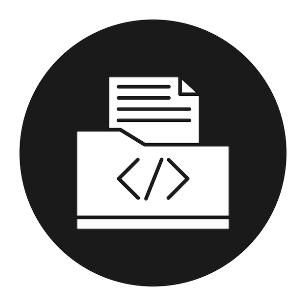 coding folder vector icon can be used for coding and development iconset