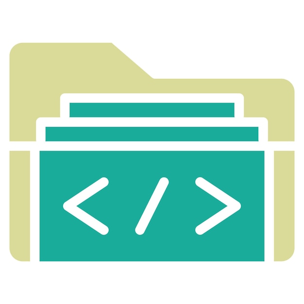 Coding Folder vector icon illustration of Coding and Development iconset
