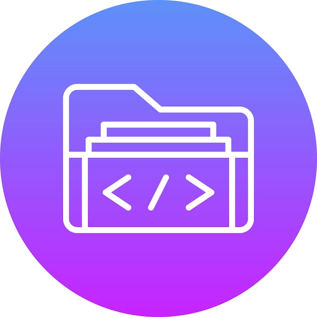 Coding Folder vector icon illustration of Coding and Development iconset