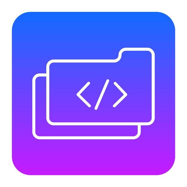 Coding Folder Vector Illustration