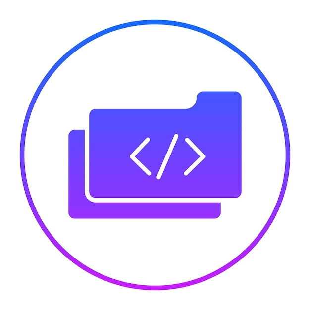 Coding Folder Vector Illustration