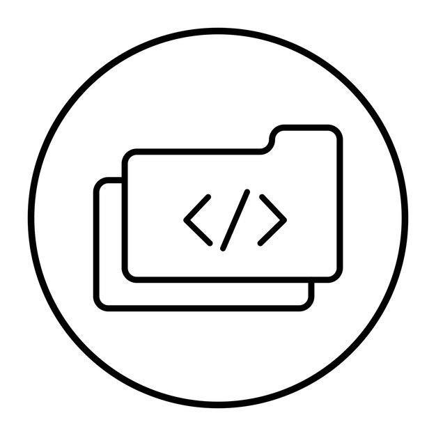 Coding Folder Vector Illustration