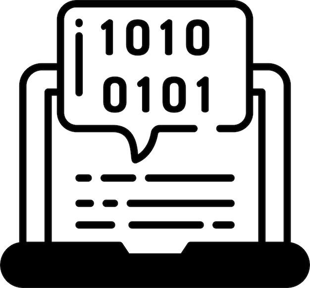 coding glyph and line vector illustration
