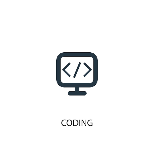 Coding icon. Simple element illustration. coding concept symbol design. Can be used for web and mobile.