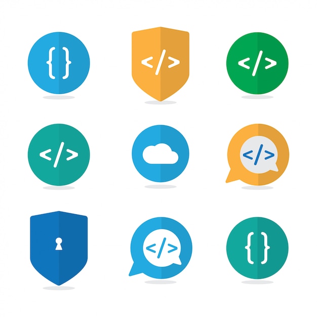 Coding icon vector.