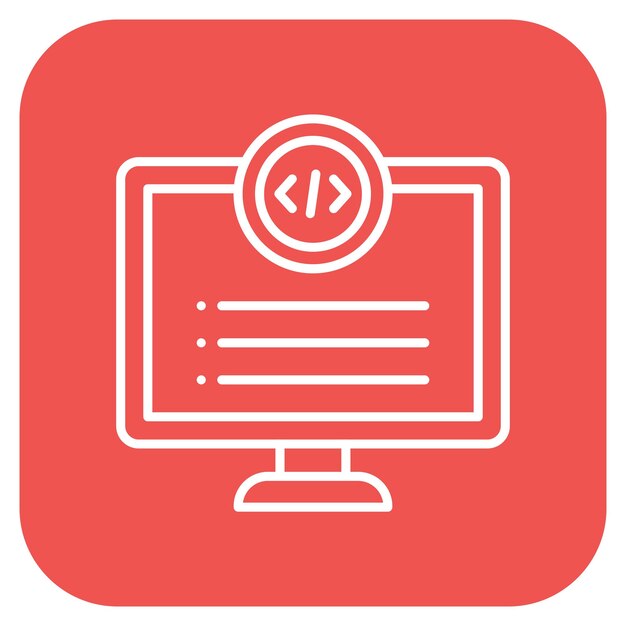 coding language icon vector image can be used for computer science