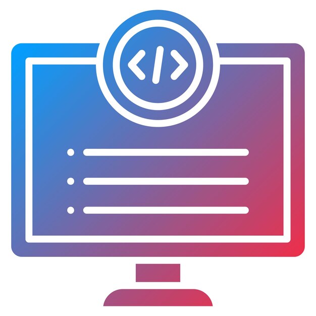 coding language icon vector image can be used for computer science