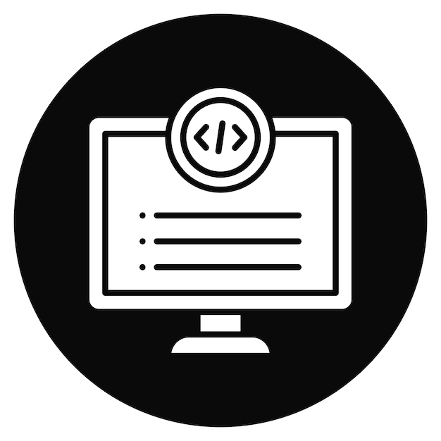 coding language icon vector image can be used for computer science