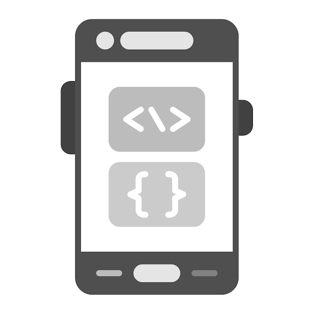 coding language icon vector image can be used for mobile app development
