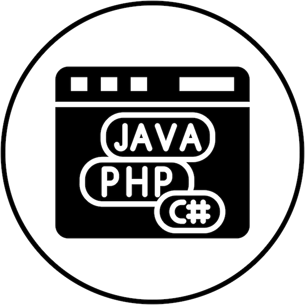 coding language vector icon can be used for computer programming iconset