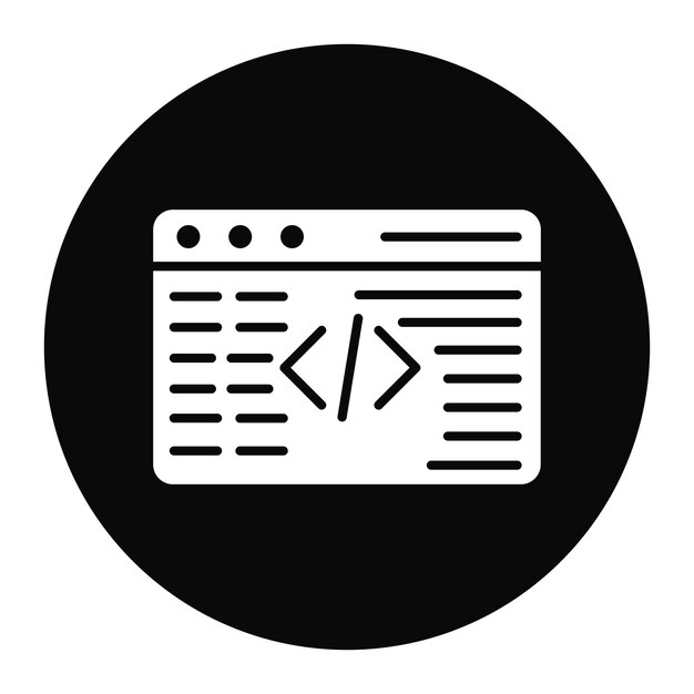 Coding vector icon Can be used for No Code iconset