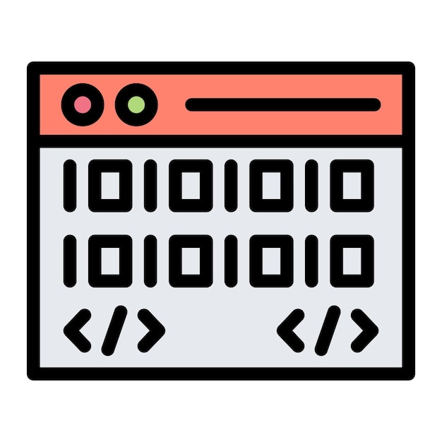 Coding Vector Icon Design Illustration