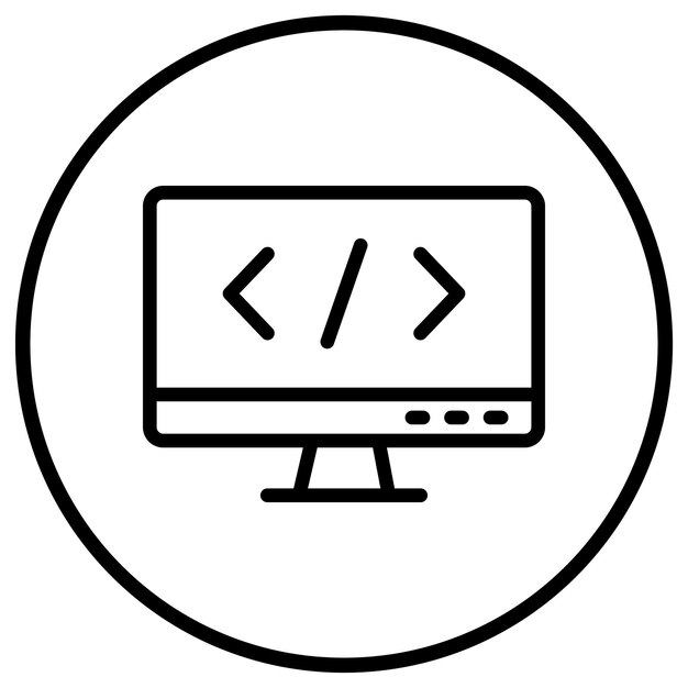 Coding Vector Icon Design Illustration