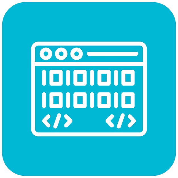 Coding Vector Icon Design Illustration
