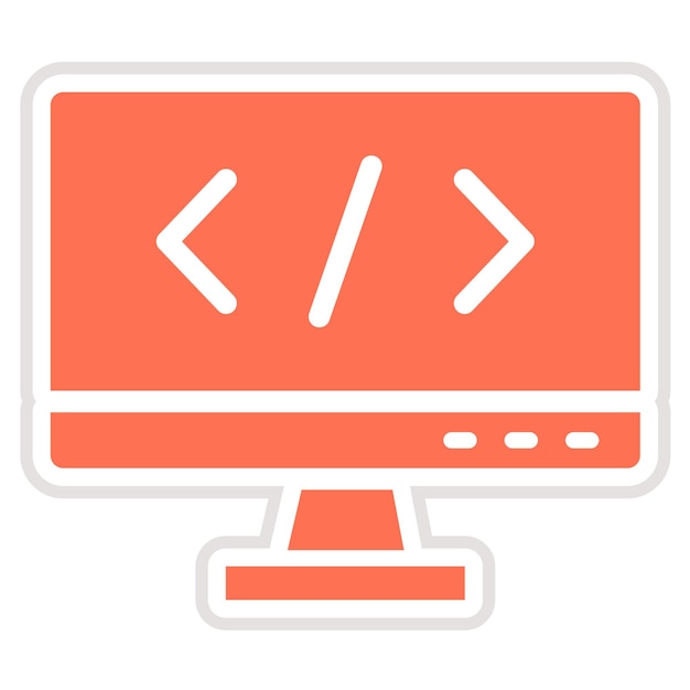 Coding Vector Icon Design Illustration