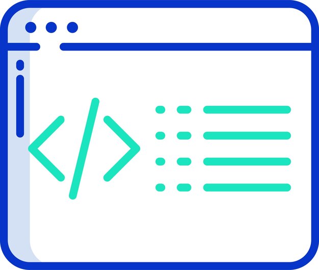 Codingsolid outline color vector illustration