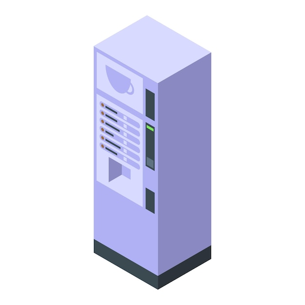 Coffee drink machine icon isometric vector Water bottle Soda machinery
