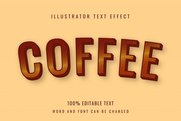 coffee - editable text effect