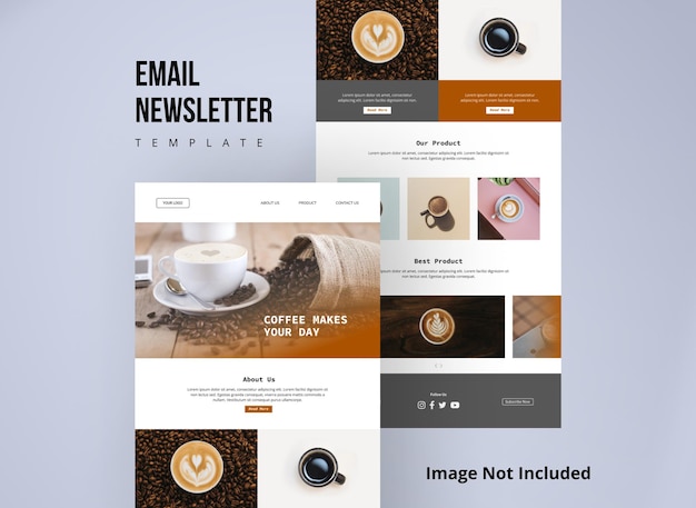 Coffee email newsletter Design Template