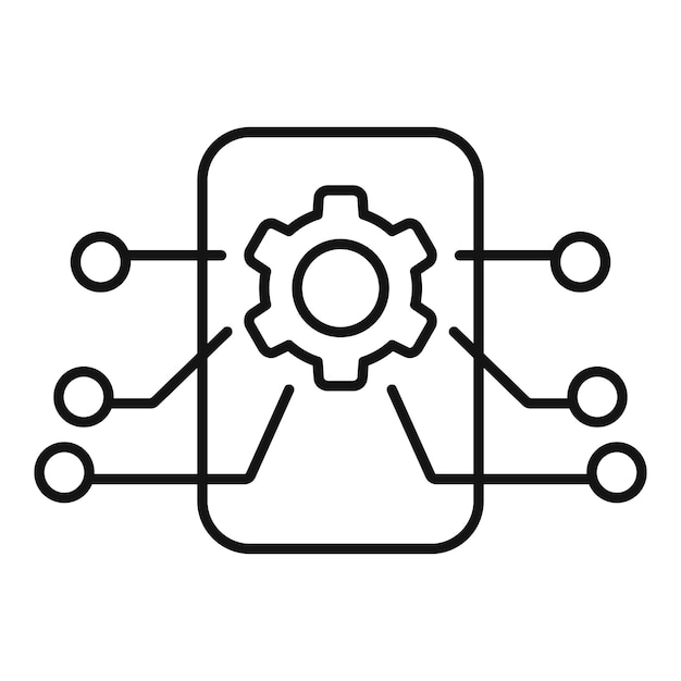 cog overview icon outline vector memory dual machine