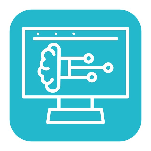 Cognitive Computing icon vector image Can be used for Industry