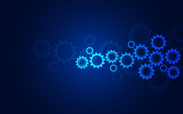 cogs and gear wheel mechanisms hitech digital technology and engineering abstract technical