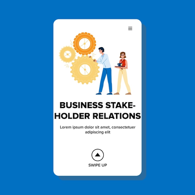 collaboration business stakeholder relations vector