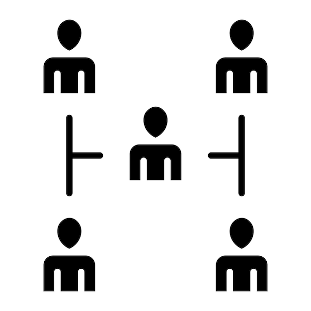 Collaboration Glyph Solid Black Illustration