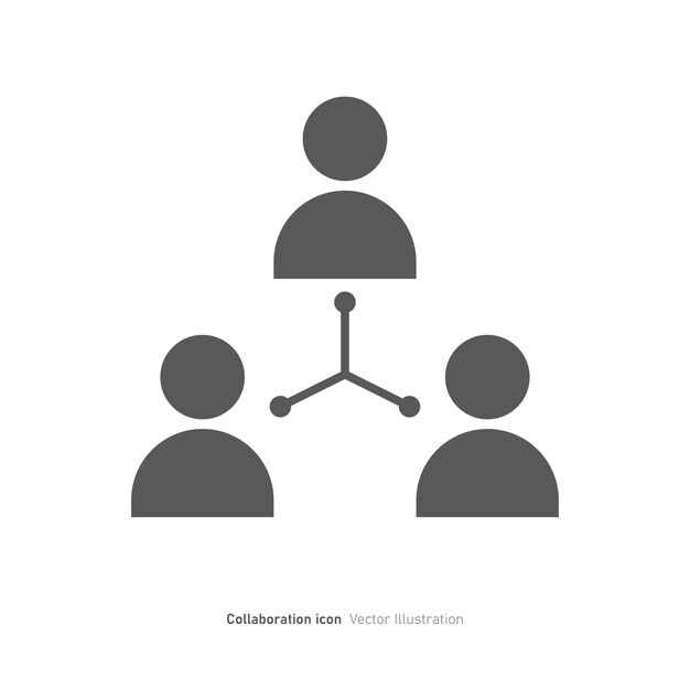 Collaboration icon design strategy concept collaboration vector illustration