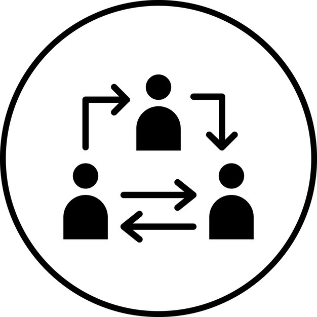 collaboration icon vector image can be used for business analytics