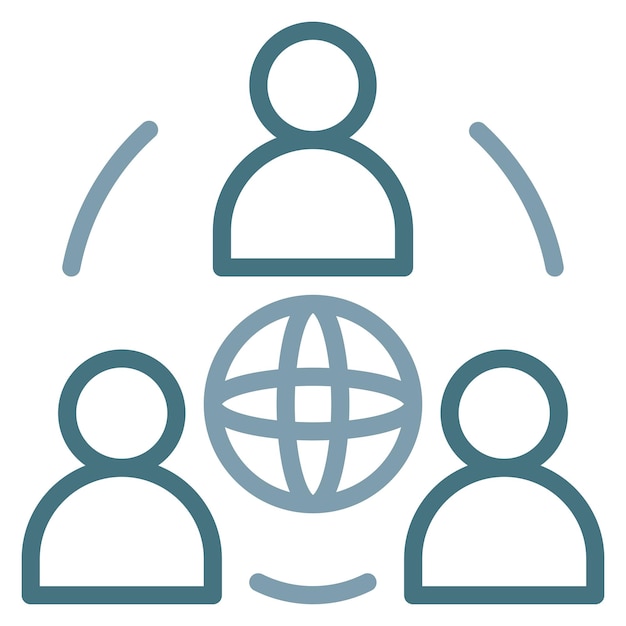 Collaboration icon vector image Can be used for Data Science