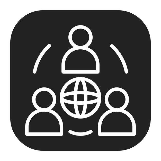 Collaboration icon vector image Can be used for Data Science
