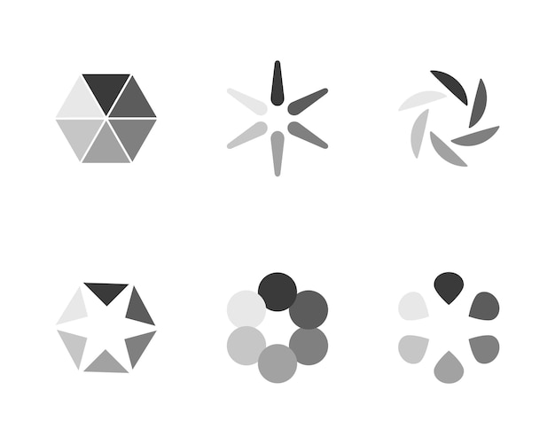 Collection Loading bar status icon Vector illustration Set loaded icons Download Donload or Upload